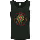 Sloth Eat Sleep & Be Merry Funny Christmas Mens Vest Tank Top Black
