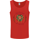 Sloth Eat Sleep & Be Merry Funny Christmas Mens Vest Tank Top Red
