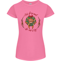 Sloth Eat Sleep & Be Merry Funny Christmas Womens Petite Cut T-Shirt Azalea