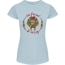 Sloth Eat Sleep & Be Merry Funny Christmas Womens Petite Cut T-Shirt Light Blue