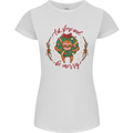 Sloth Eat Sleep & Be Merry Funny Christmas Womens Petite Cut T-Shirt White