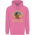 Sloth Hiking Team Funny Trekking Walking Childrens Kids Hoodie Azalea