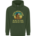 Sloth Hiking Team Funny Trekking Walking Childrens Kids Hoodie Forest Green