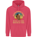 Sloth Hiking Team Funny Trekking Walking Childrens Kids Hoodie Heliconia