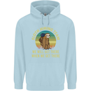 Sloth Hiking Team Funny Trekking Walking Childrens Kids Hoodie Light Blue