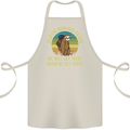 Sloth Hiking Team Funny Trekking Walking Cotton Apron 100% Organic Natural