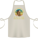 Sloth Hiking Team Funny Trekking Walking Cotton Apron 100% Organic Natural