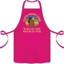 Sloth Hiking Team Funny Trekking Walking Cotton Apron 100% Organic Pink