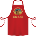 Sloth Hiking Team Funny Trekking Walking Cotton Apron 100% Organic Red