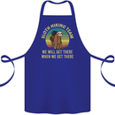 Sloth Hiking Team Funny Trekking Walking Cotton Apron 100% Organic Royal Blue