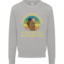 Sloth Hiking Team Funny Trekking Walking Kids Sweatshirt Jumper Sports Grey