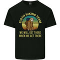 Sloth Hiking Team Funny Trekking Walking Kids T-Shirt Childrens Black