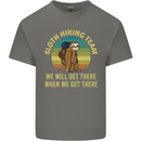 Sloth Hiking Team Funny Trekking Walking Kids T-Shirt Childrens Charcoal