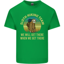 Sloth Hiking Team Funny Trekking Walking Kids T-Shirt Childrens Irish Green