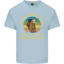 Sloth Hiking Team Funny Trekking Walking Kids T-Shirt Childrens Light Blue