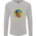 Sloth Hiking Team Funny Trekking Walking Mens Long Sleeve T-Shirt Sports Grey