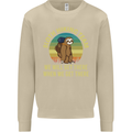 Sloth Hiking Team Funny Trekking Walking Mens Sweatshirt Jumper Sand