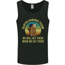 Sloth Hiking Team Funny Trekking Walking Mens Vest Tank Top Black