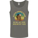Sloth Hiking Team Funny Trekking Walking Mens Vest Tank Top Charcoal
