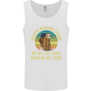 Sloth Hiking Team Funny Trekking Walking Mens Vest Tank Top White