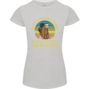 Sloth Hiking Team Funny Trekking Walking Womens Petite Cut T-Shirt Sports Grey