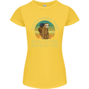 Sloth Hiking Team Funny Trekking Walking Womens Petite Cut T-Shirt Yellow