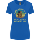 Sloth Hiking Team Funny Trekking Walking Womens Wider Cut T-Shirt Royal Blue