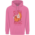 Sloth Hiking Team Trekking Rambling Funny Childrens Kids Hoodie Azalea