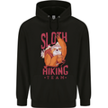 Sloth Hiking Team Trekking Rambling Funny Childrens Kids Hoodie Black
