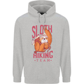 Sloth Hiking Team Trekking Rambling Funny Childrens Kids Hoodie Sports Grey