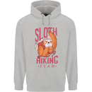 Sloth Hiking Team Trekking Rambling Funny Childrens Kids Hoodie Sports Grey