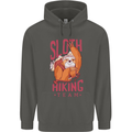 Sloth Hiking Team Trekking Rambling Funny Childrens Kids Hoodie Storm Grey