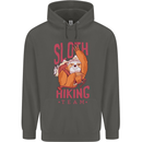 Sloth Hiking Team Trekking Rambling Funny Childrens Kids Hoodie Storm Grey