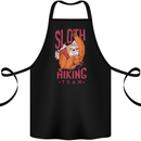 Sloth Hiking Team Trekking Rambling Funny Cotton Apron 100% Organic Black