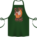 Sloth Hiking Team Trekking Rambling Funny Cotton Apron 100% Organic Forest Green