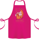 Sloth Hiking Team Trekking Rambling Funny Cotton Apron 100% Organic Pink