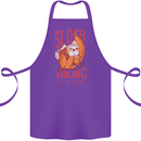 Sloth Hiking Team Trekking Rambling Funny Cotton Apron 100% Organic Purple