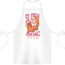Sloth Hiking Team Trekking Rambling Funny Cotton Apron 100% Organic White