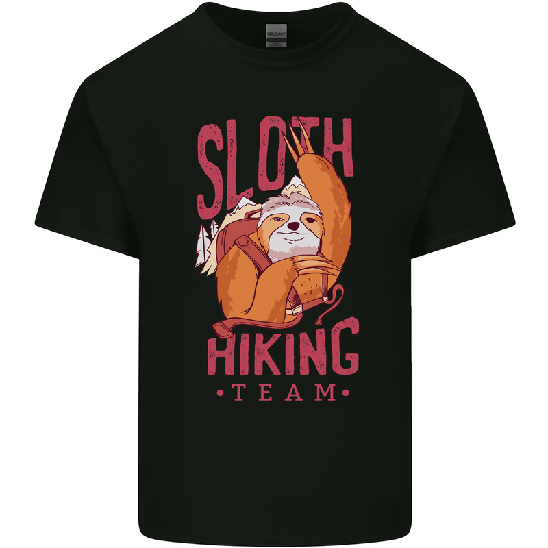 Sloth Hiking Team Trekking Rambling Funny Kids T-Shirt Childrens Black
