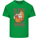 Sloth Hiking Team Trekking Rambling Funny Kids T-Shirt Childrens Irish Green
