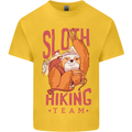 Sloth Hiking Team Trekking Rambling Funny Kids T-Shirt Childrens Yellow