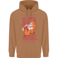 Sloth Hiking Team Trekking Rambling Funny Mens 80% Cotton Hoodie Caramel Latte