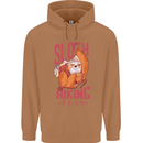 Sloth Hiking Team Trekking Rambling Funny Mens 80% Cotton Hoodie Caramel Latte