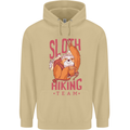 Sloth Hiking Team Trekking Rambling Funny Mens 80% Cotton Hoodie Sand
