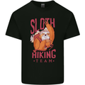 Sloth Hiking Team Trekking Rambling Funny Mens Cotton T-Shirt Tee Top Black