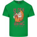 Sloth Hiking Team Trekking Rambling Funny Mens Cotton T-Shirt Tee Top Irish Green