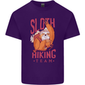 Sloth Hiking Team Trekking Rambling Funny Mens Cotton T-Shirt Tee Top Purple