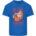 Sloth Hiking Team Trekking Rambling Funny Mens Cotton T-Shirt Tee Top Royal Blue