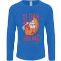 Sloth Hiking Team Trekking Rambling Funny Mens Long Sleeve T-Shirt Royal Blue