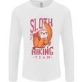 Sloth Hiking Team Trekking Rambling Funny Mens Long Sleeve T-Shirt White